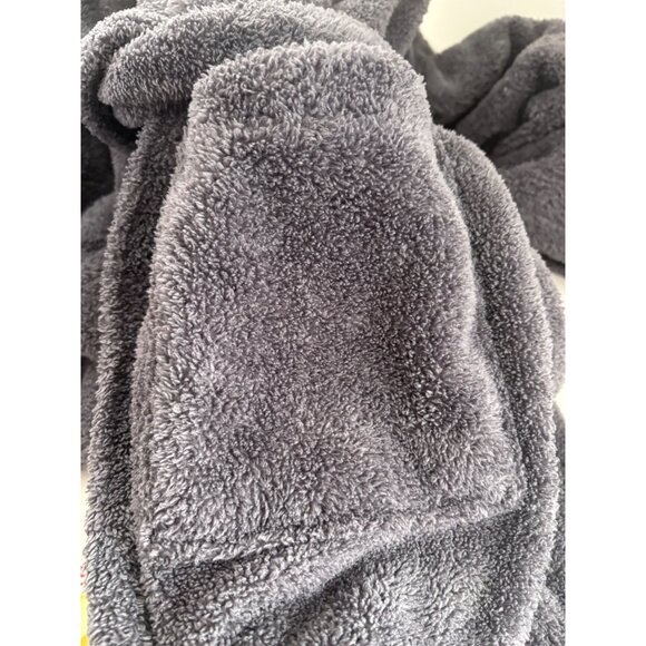 Unisex Bathrobe Sz‎ Lg Gray Soft Plush Microfiber Terry Cloth 38” BC Bare Cotton - Picture 9 of 10